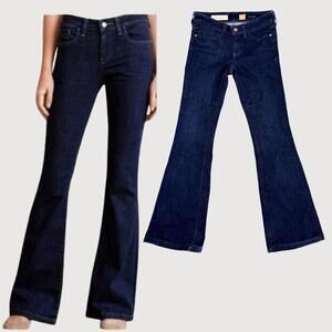 Pilcro Anthro Stet Flare Jeans Dark Wash 25